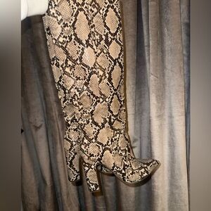 Steve Madden Snake Print Heeled Boots
